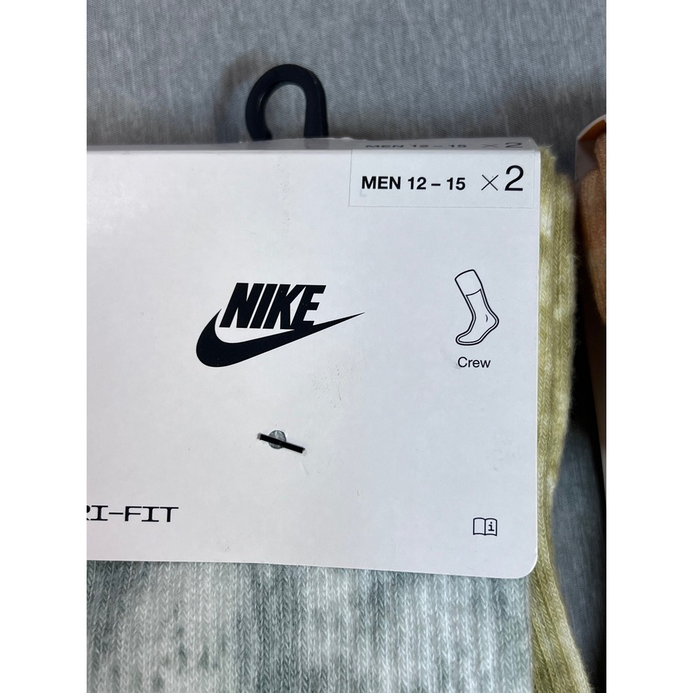 Nike & Carhartt Tie-Dye Crew Socks Mens XL 12-15 3 Pair Bundle Khaki Sage Green - Picture 6 of 8
